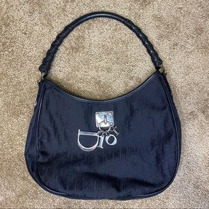 Classic Dior Vintage Hobo bag with Braided Leather